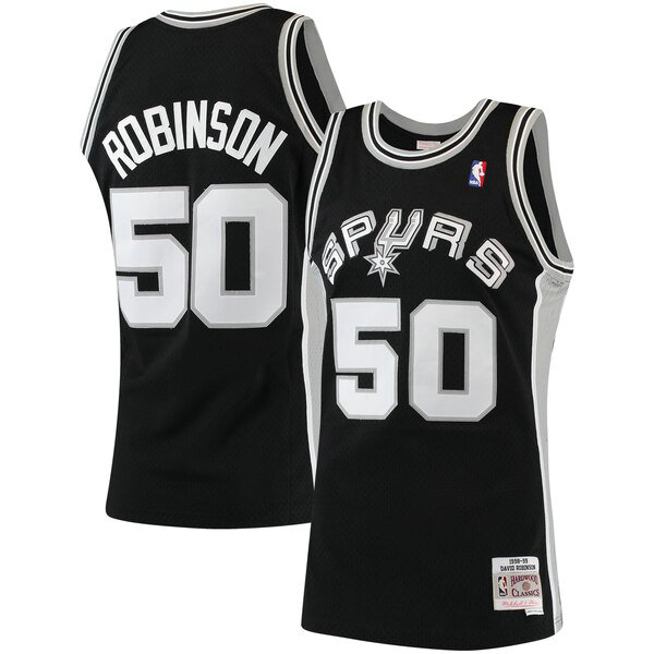 Camiseta David Robinson 50 San Antonio Spurs 1998-1999 Classics Swingman Negro Hombre
